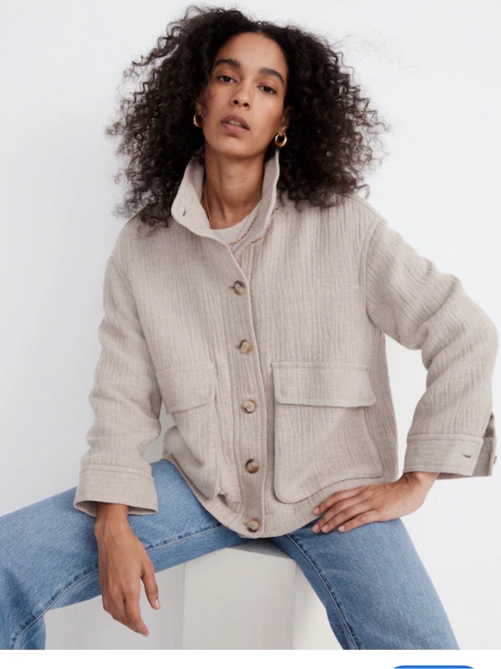 Madewell clairmont wool gauze jacket small